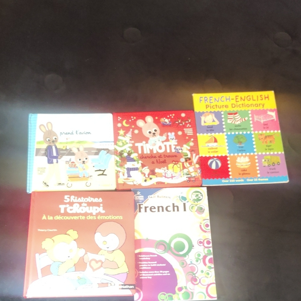 Colorful Kids' French 5 Piece Book Set
